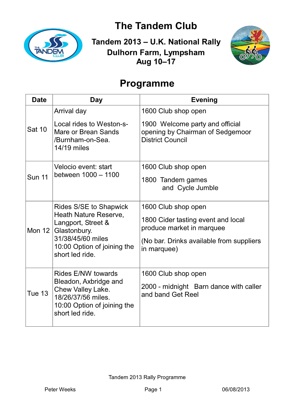 The Tandem Club Programme