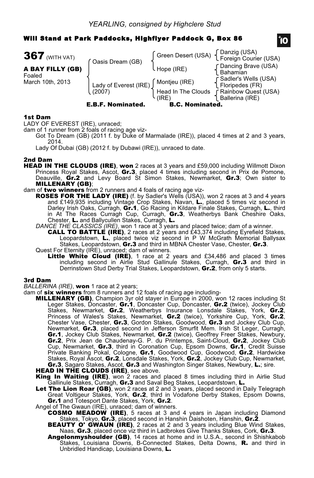 Tattersalls October Yearling Sale Book 1