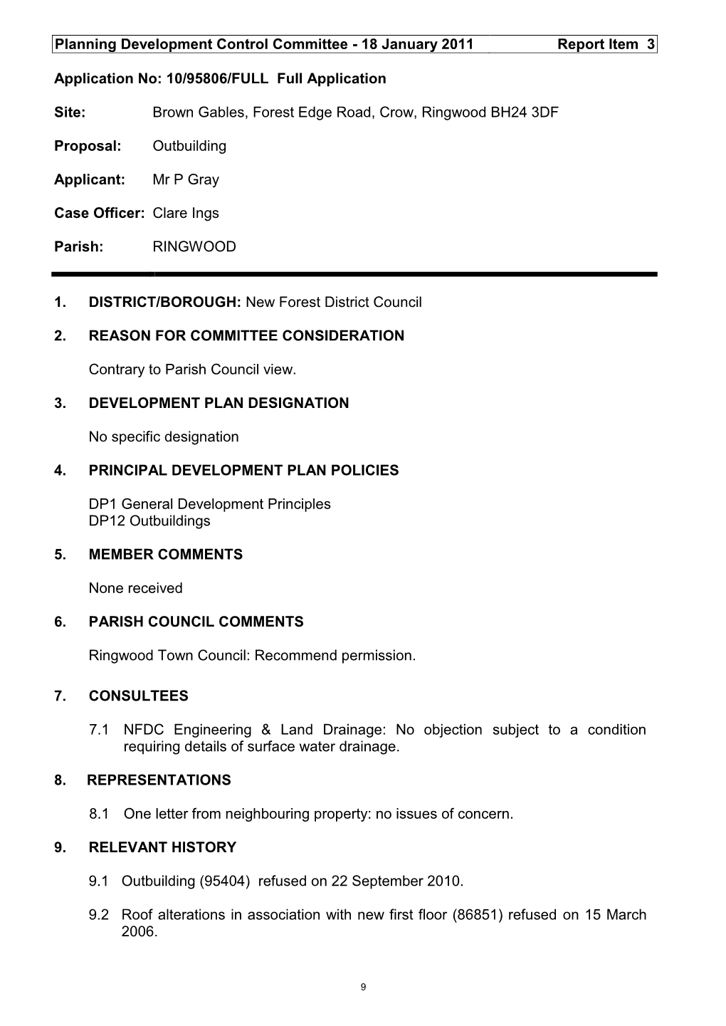 Report Item 3 Application No 10/95806 FULL