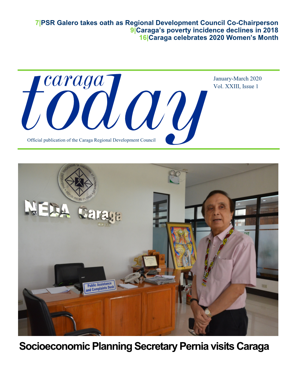 Todayofficial Publication of the Caraga Regional Development Council