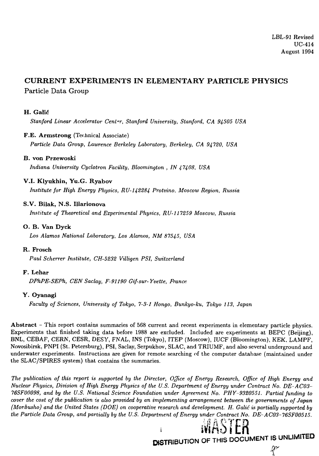 EASIER DISTRIBUTION of TH.S DOCUMENT IS UNLIMITED Ii TABLE of CONTENTS