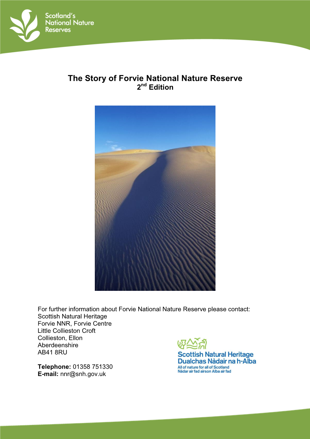 The Story of Forvie National Nature Reserve 2Nd Edition