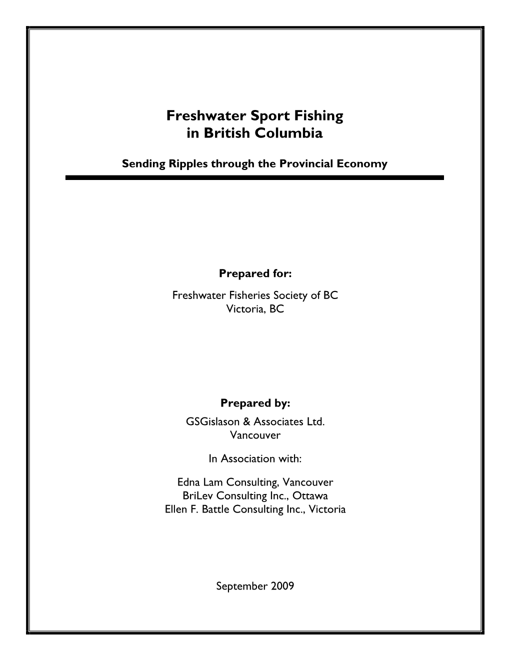 Freshwater Sport Fishing in British Columbia