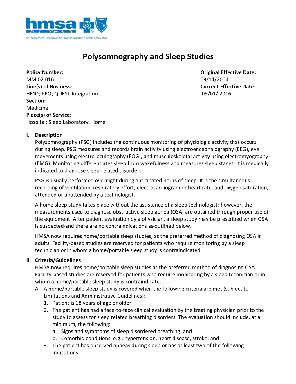 Polysomnography and Sleep Studies