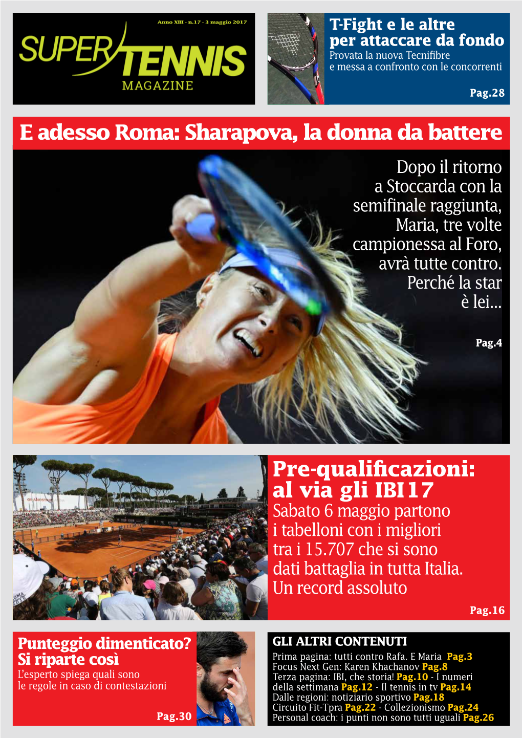 Al Via Gli IBI17 E Adesso Roma: Sharapova, La Donna Da Battere