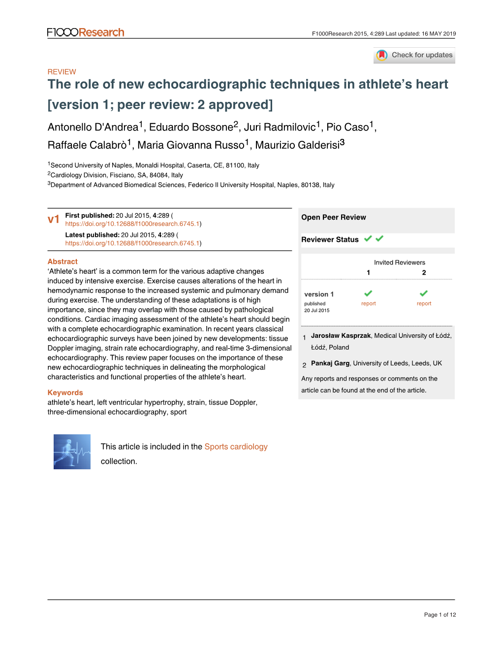 The Role of New Echocardiographic Techniques In