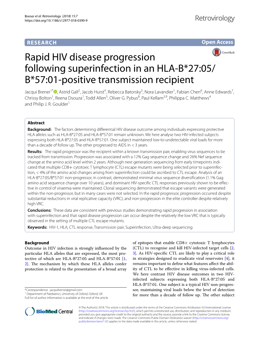 Rapid HIV Disease Progression Following Superinfection in an HLA