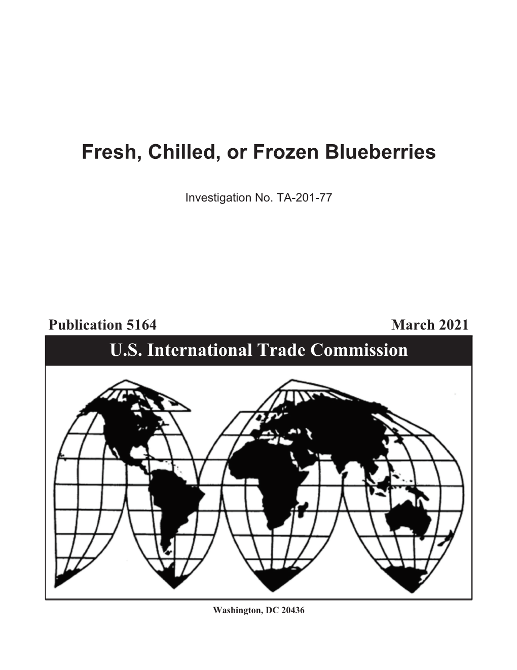 Fresh, Chilled, Or Frozen Blueberries