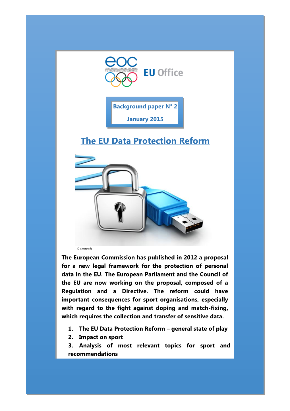 The EU Data Protection Reform