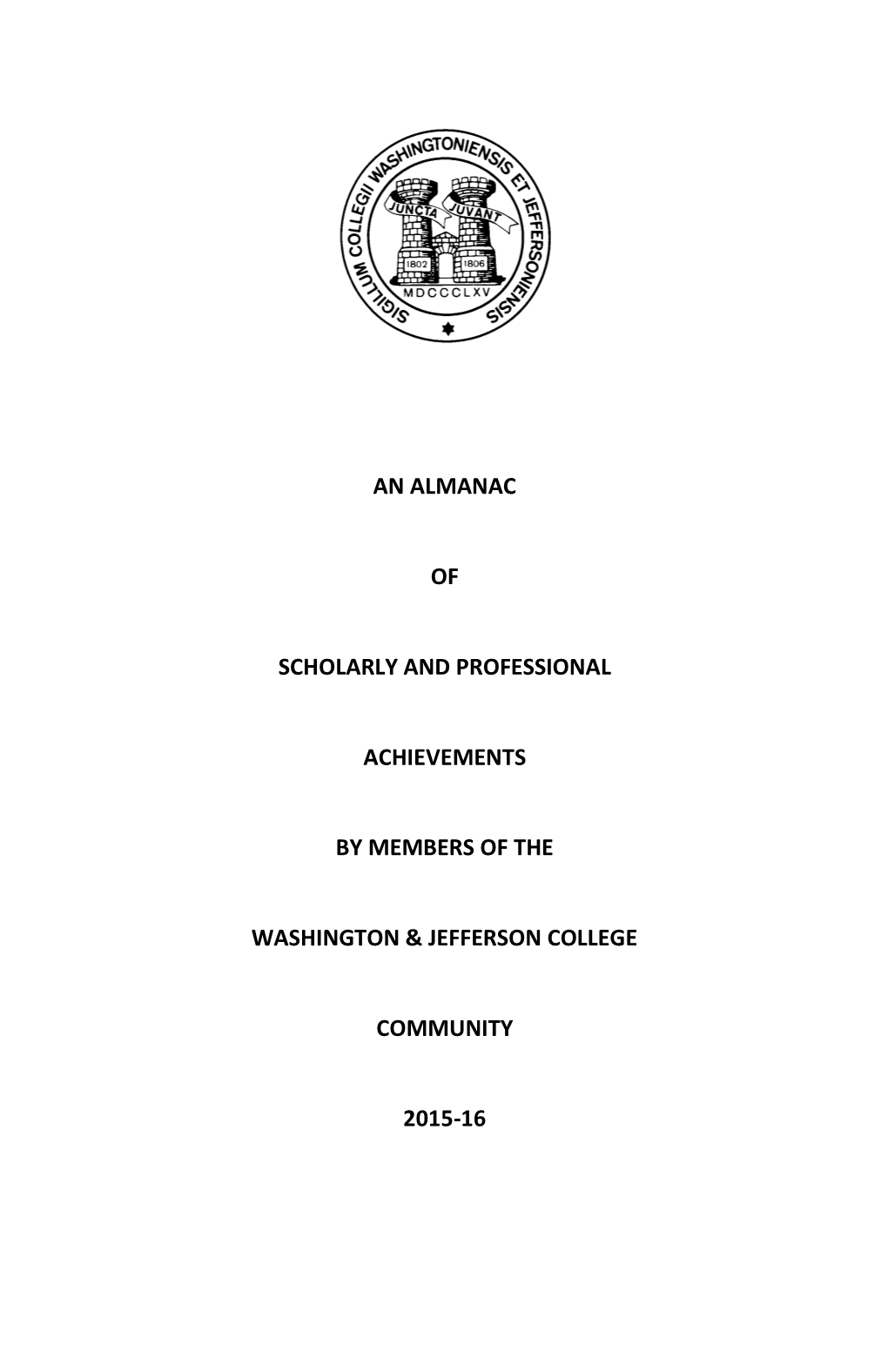 An Almanac of Scholarly and Professional Achievements