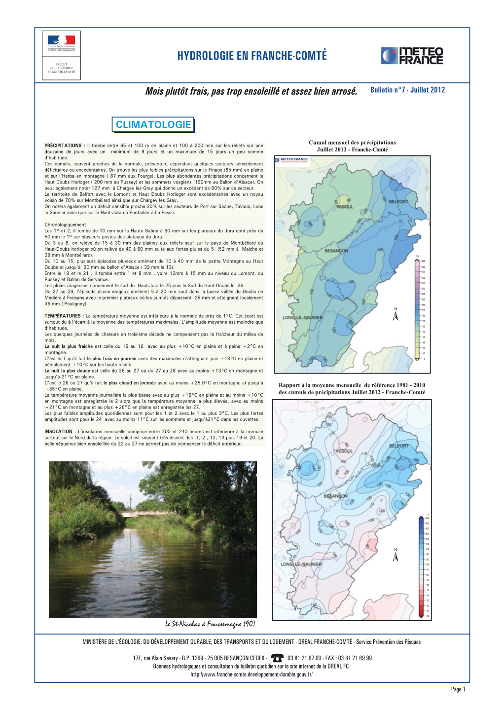 Hydrologie En Franche-Comté