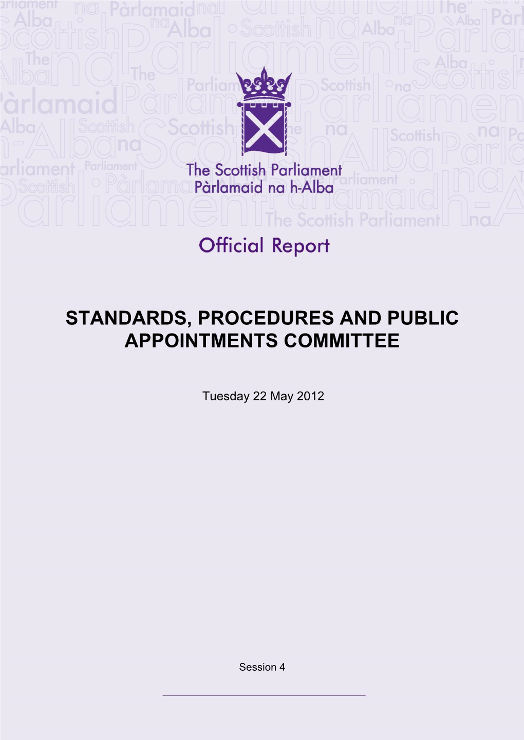 Standards, Procedures and Public Appointments Committee