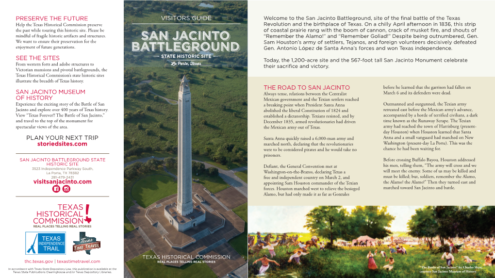 San Jacinto Battleground Visitors Guide