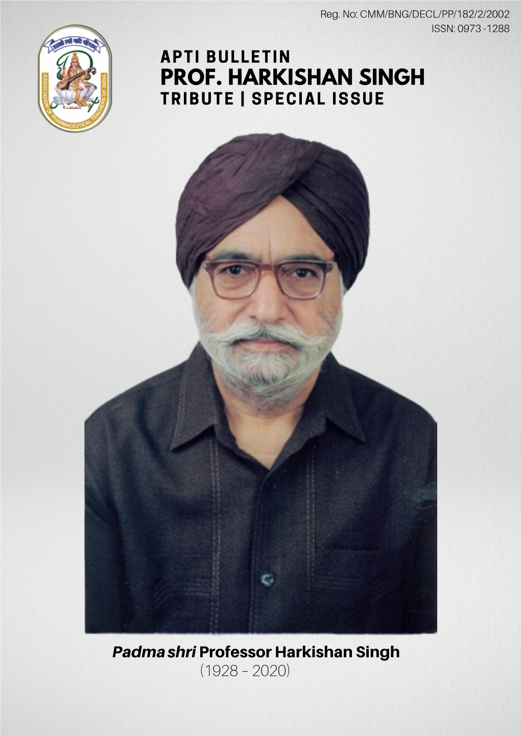 Prof. Harkishan Singh Tribute | Special Issue