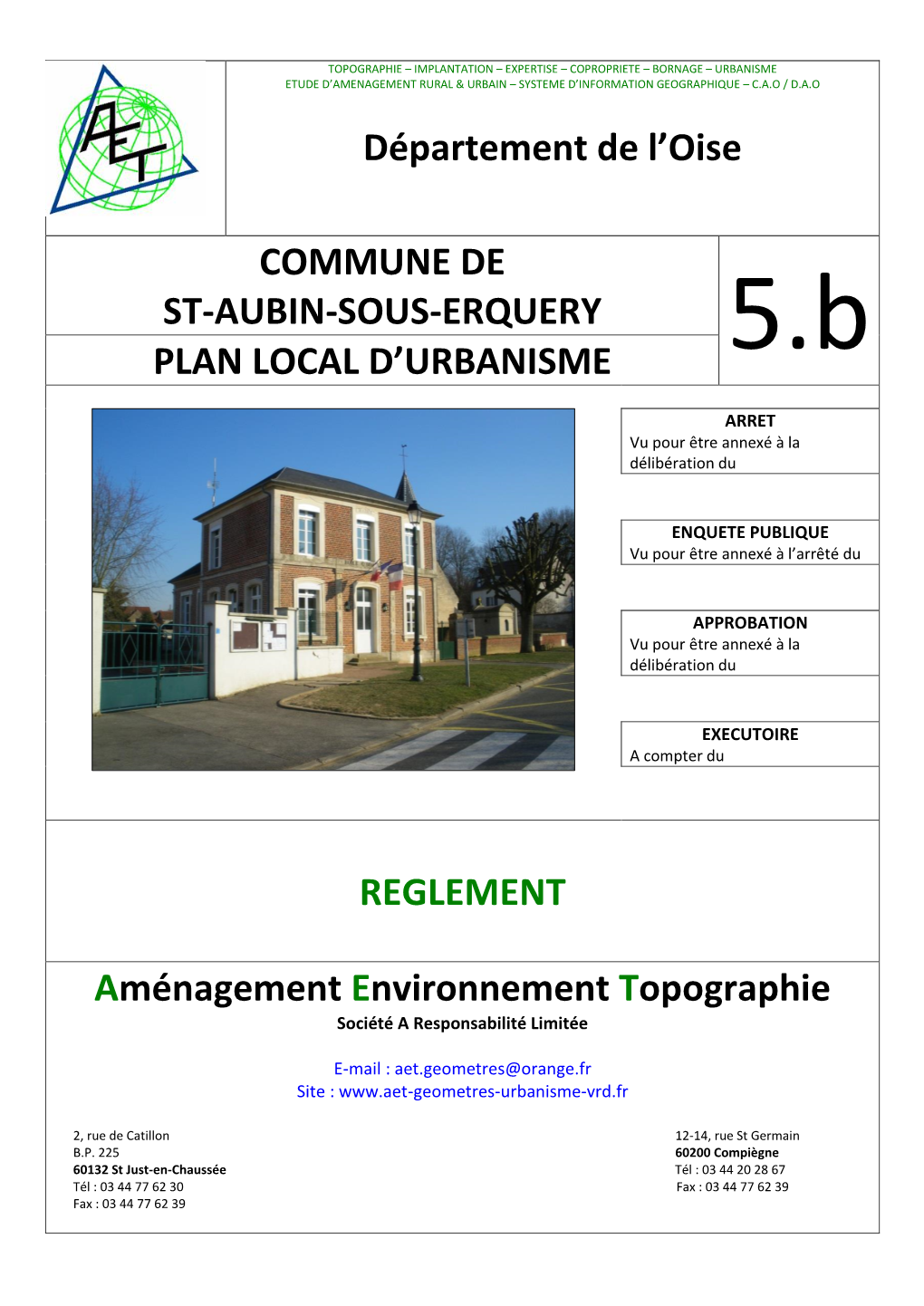 Plan Local D'urbanisme 2015
