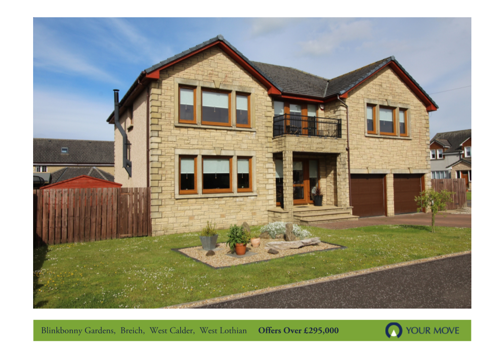 Blinkbonny Gardens, Breich, West Calder, West Lothian Offers Over £295,000