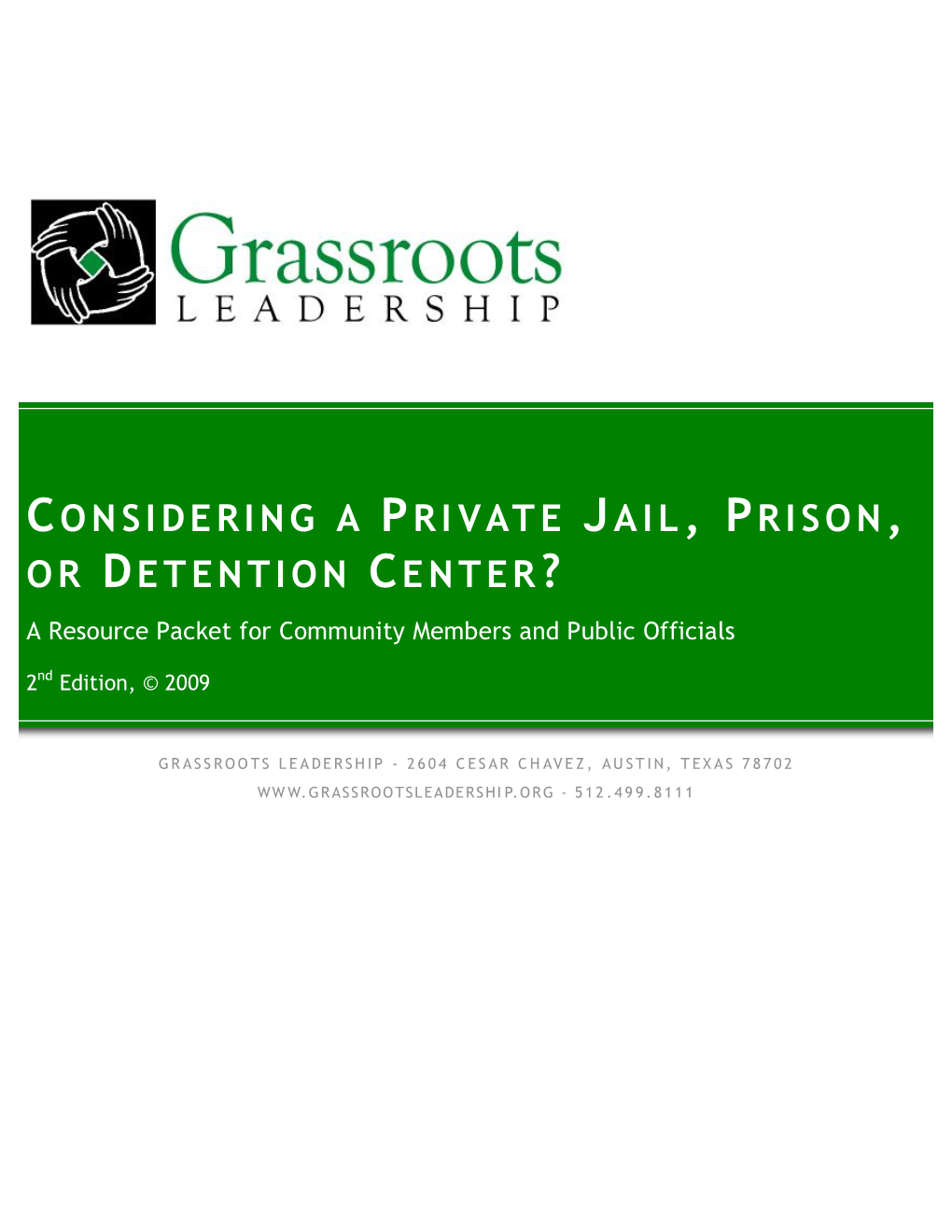 Considering a Private Jail, Prison Or Detention Center?