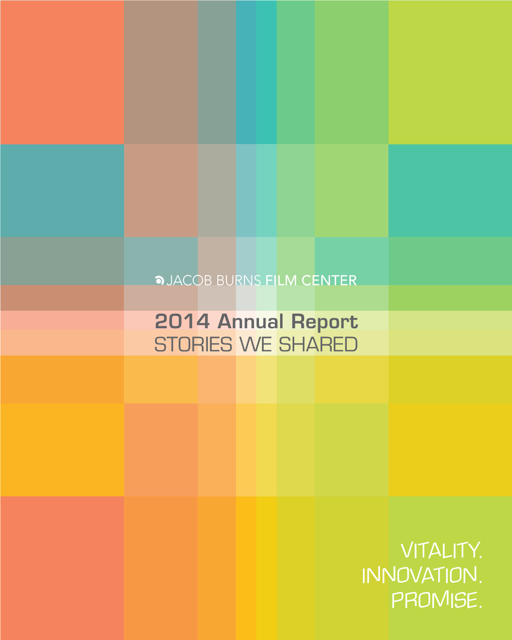 VITALITY. INNOVATION. PROMISE. 2014 Annual Report STORIES WE