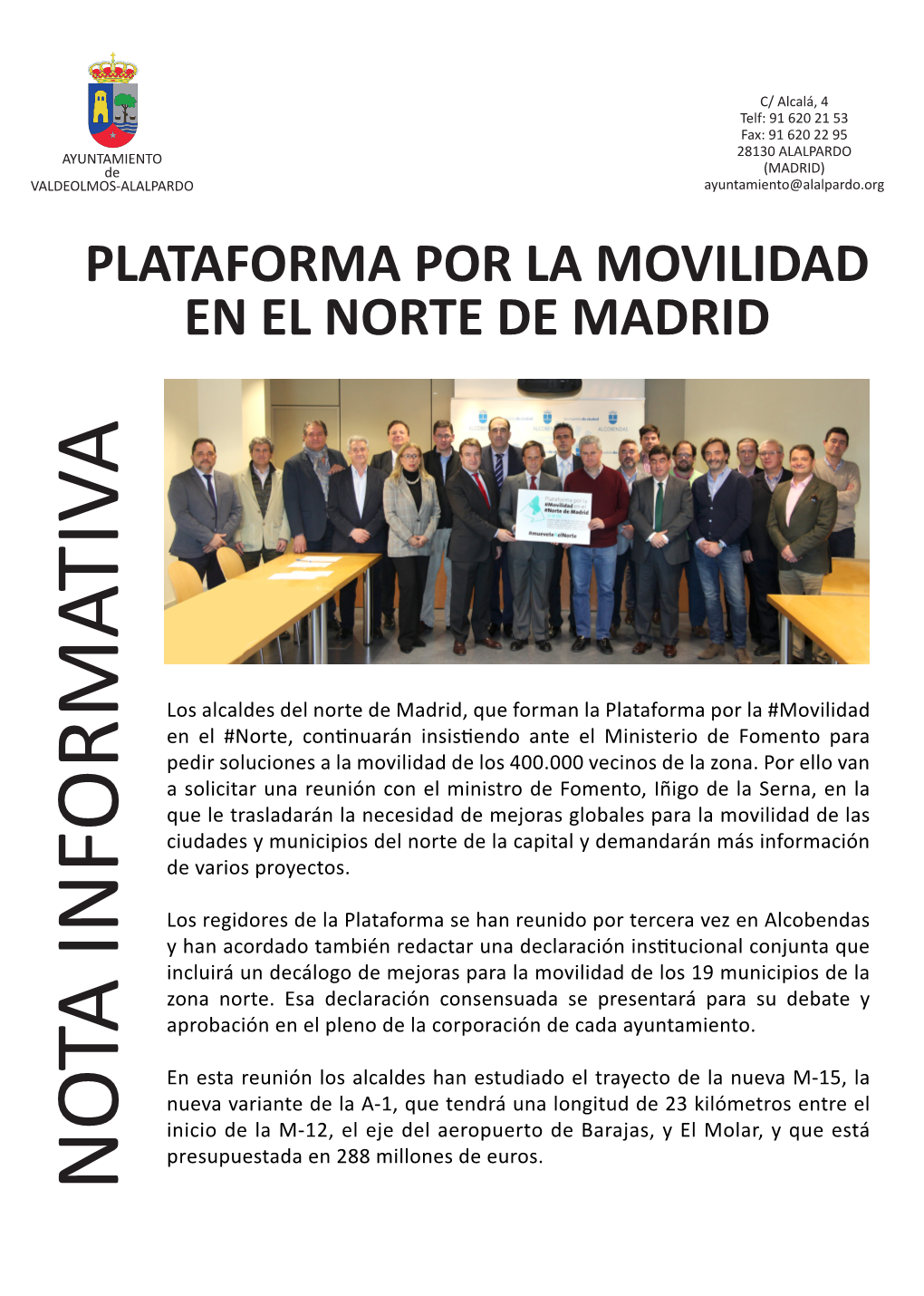 Plataforma Por La Movilidad En El Norte De Madrid