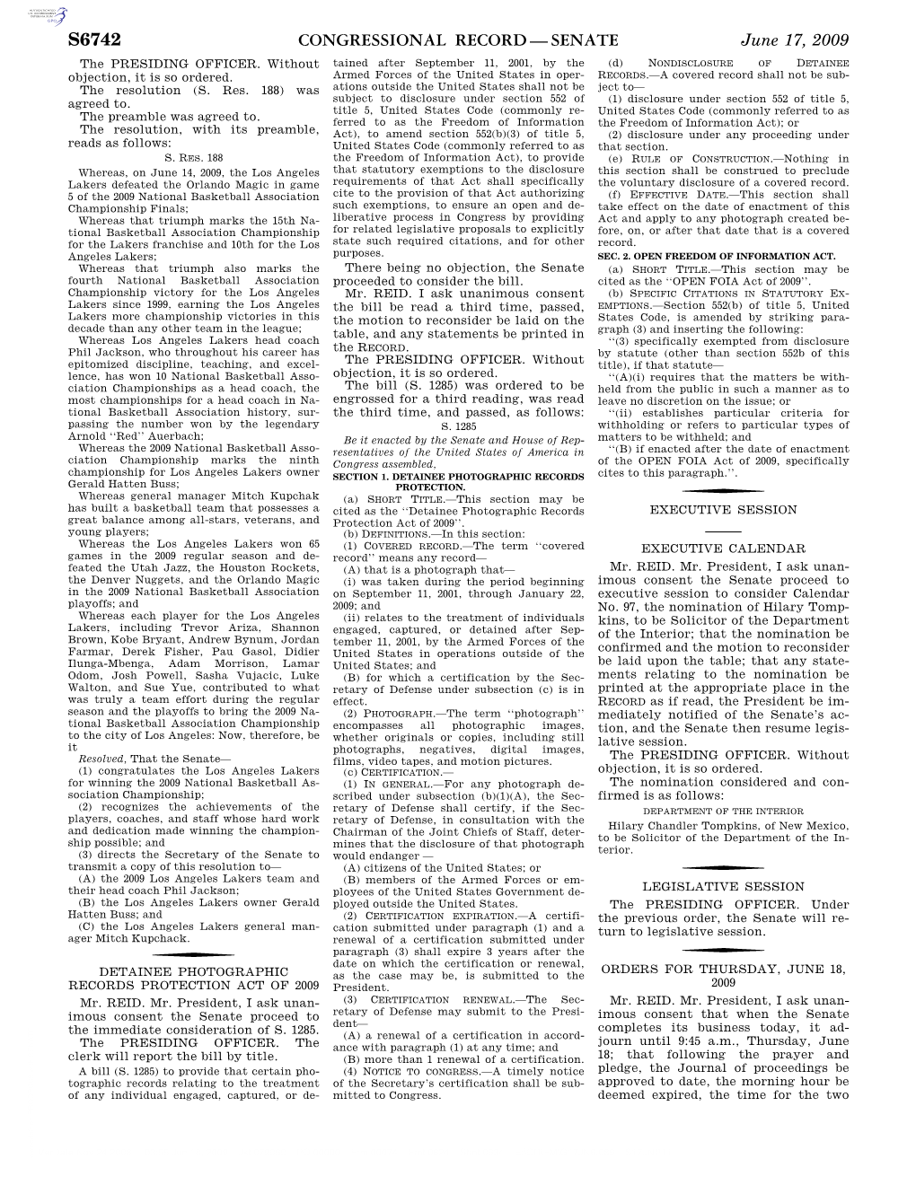 Congressional Record—Senate S6742