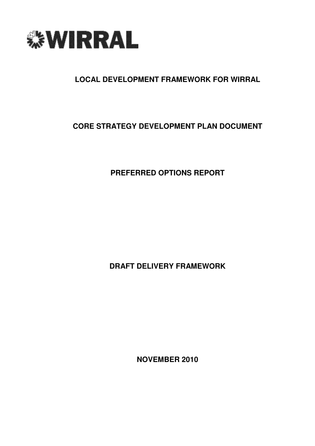 Draft Delivery Framework