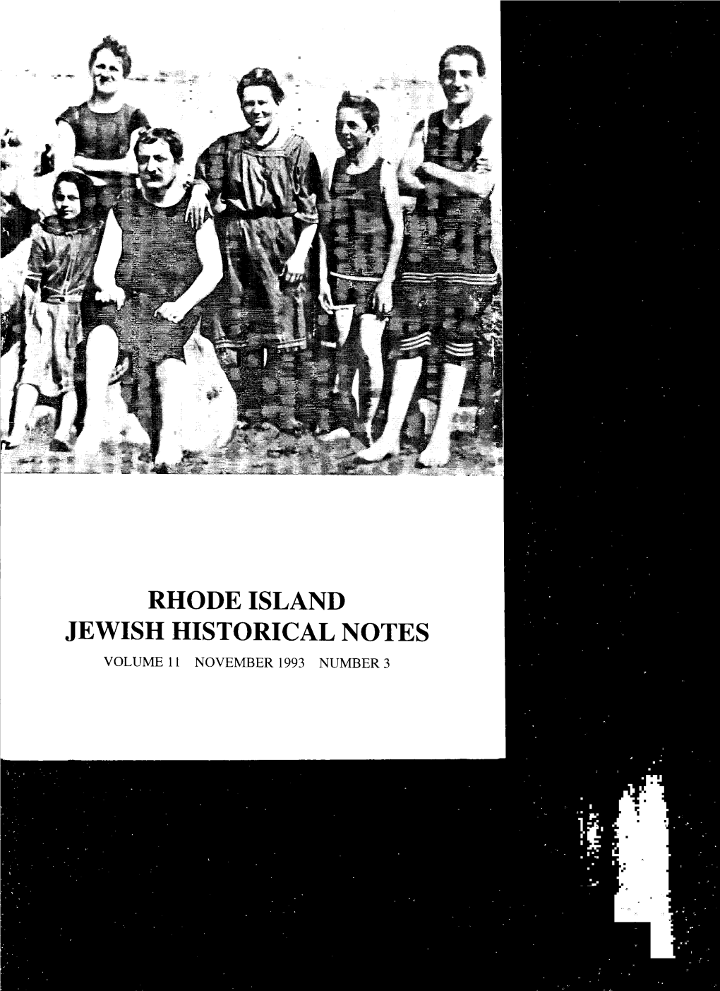 RHODE ISLAND JEWISH HISTORICAL NOTES VOLUME 11 NOVEMBER 1993 NUMBER 3 PUBLICATIONS COMMITTEE Seebert J