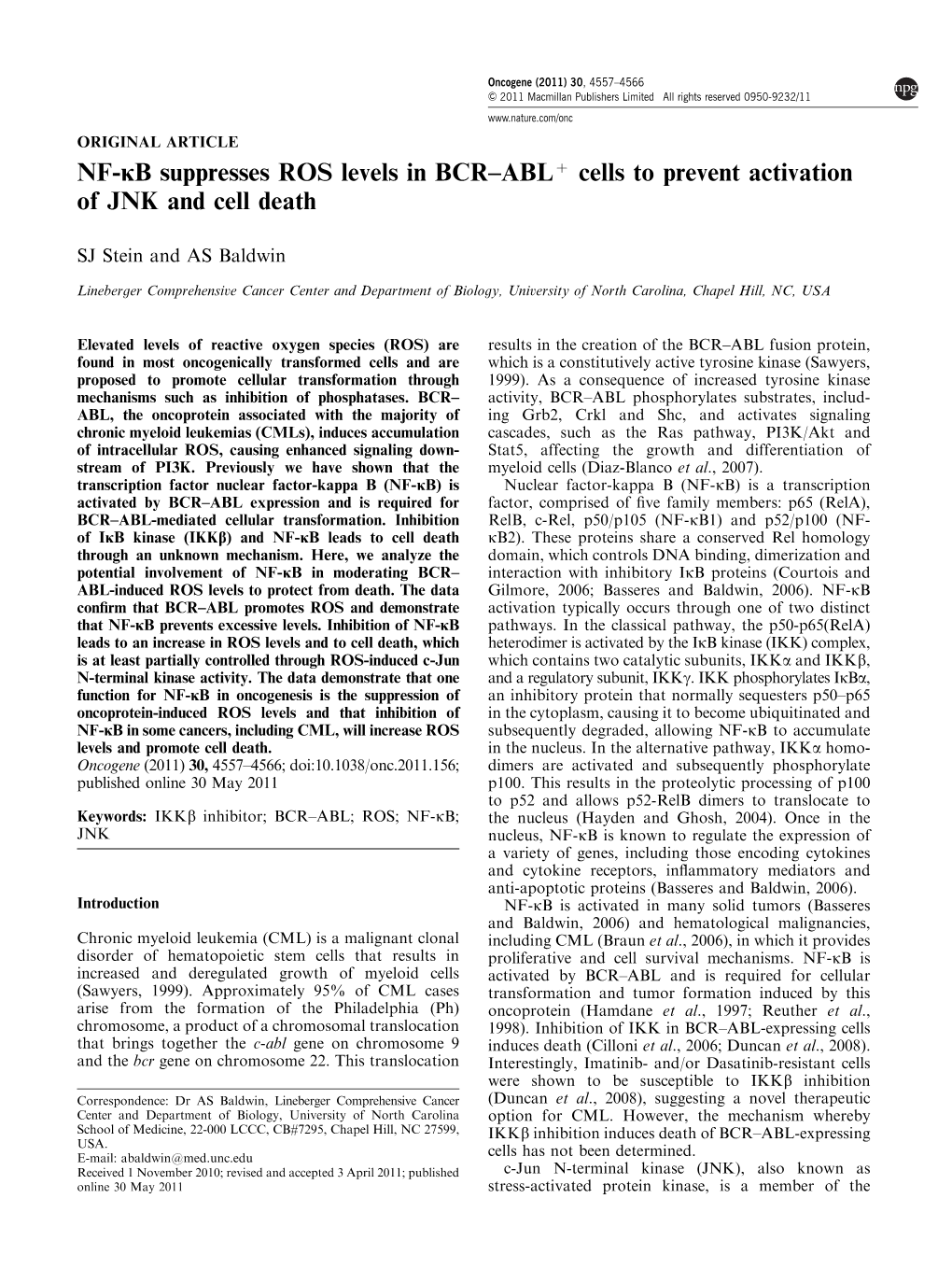 Cells to Prevent Activation of JNK and Cell Death