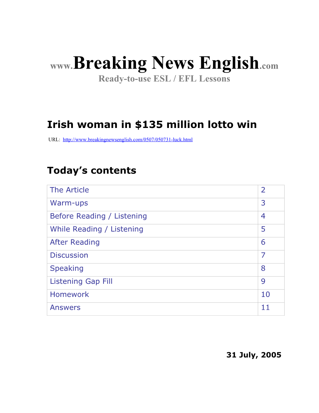 Irish Woman in $135 Million Lotto Win