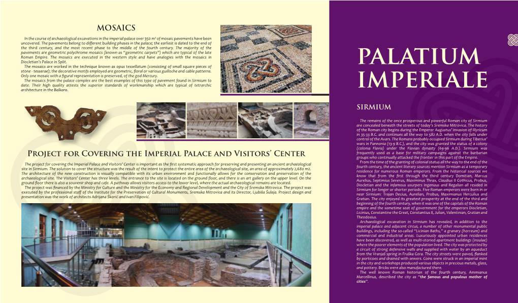 The Imperial Palace Over 350 M² of Mosaic Pavements Have Been Uncovered