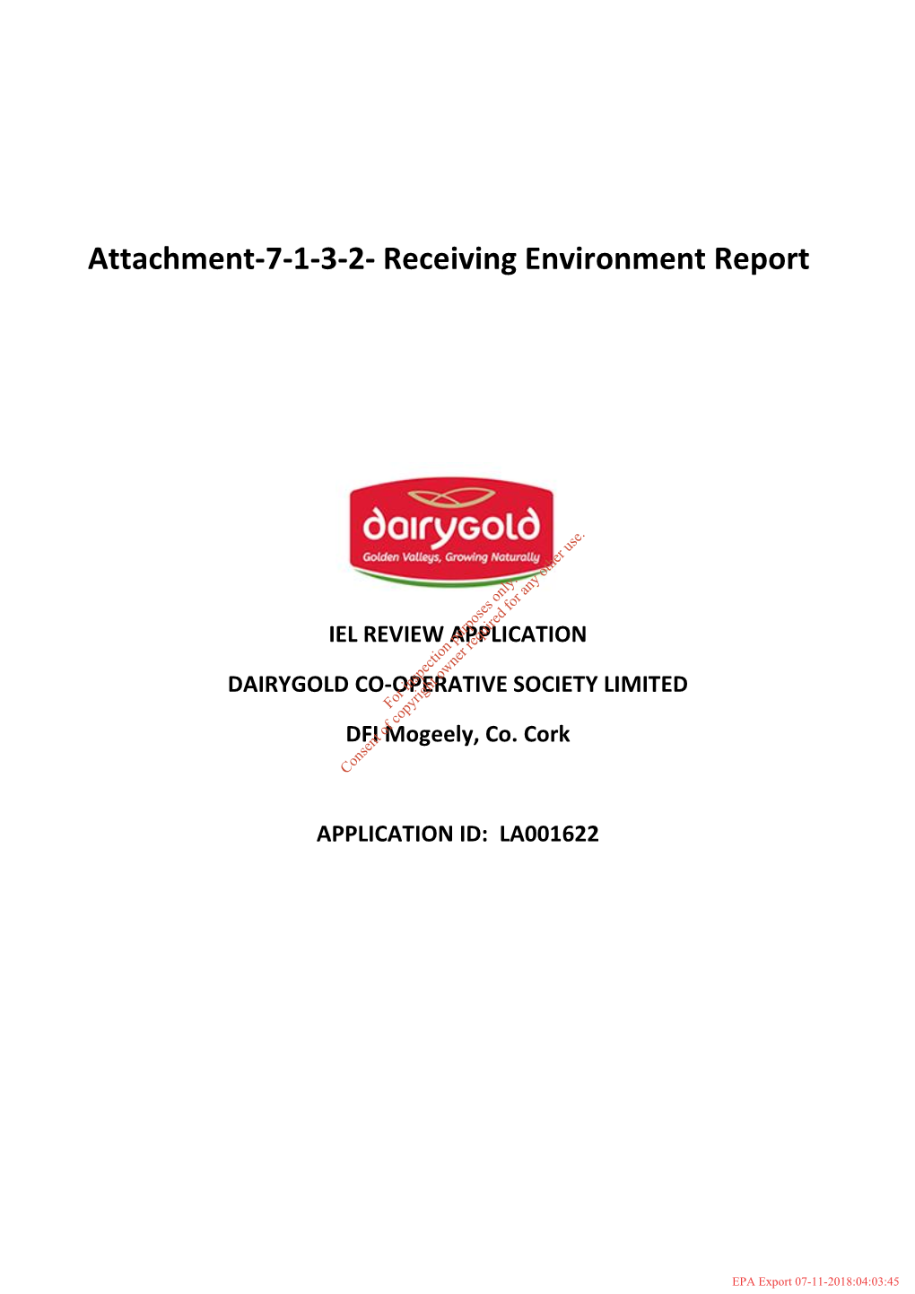 Receiving Environment Report