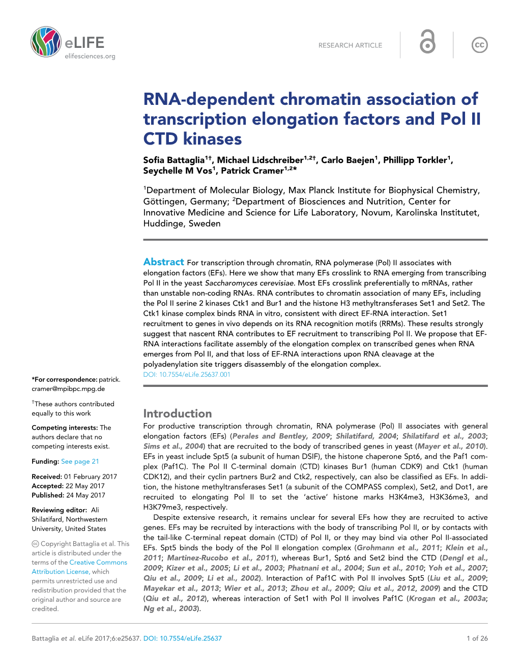 RNA-Dependent Chromatin Association of Transcription