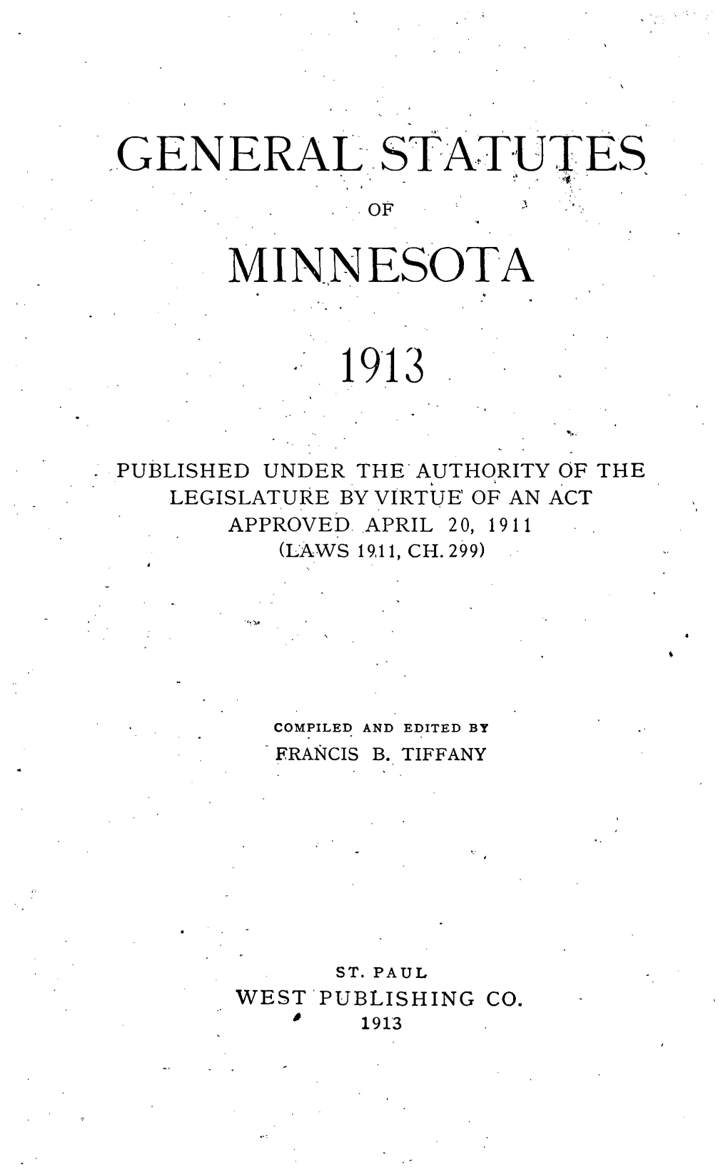 General Statutes Minnesota 1913