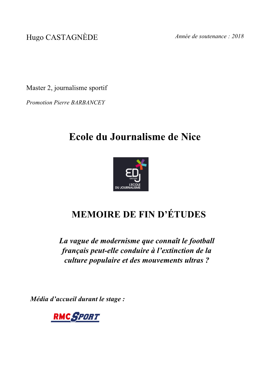 Ecole Du Journalisme De Nice