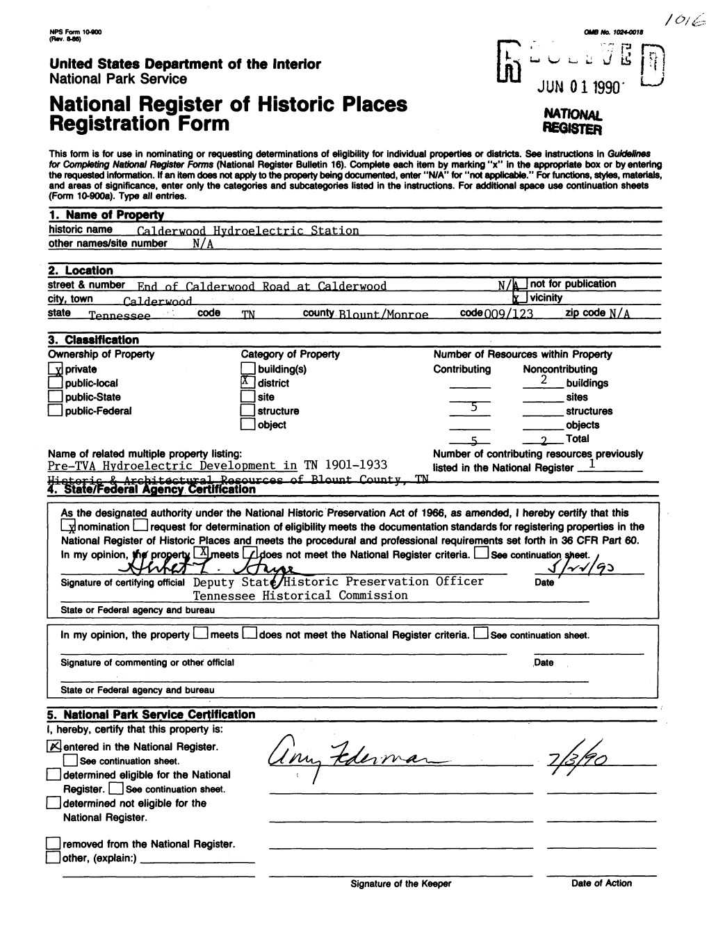 National Register of Historic Places Registration Form