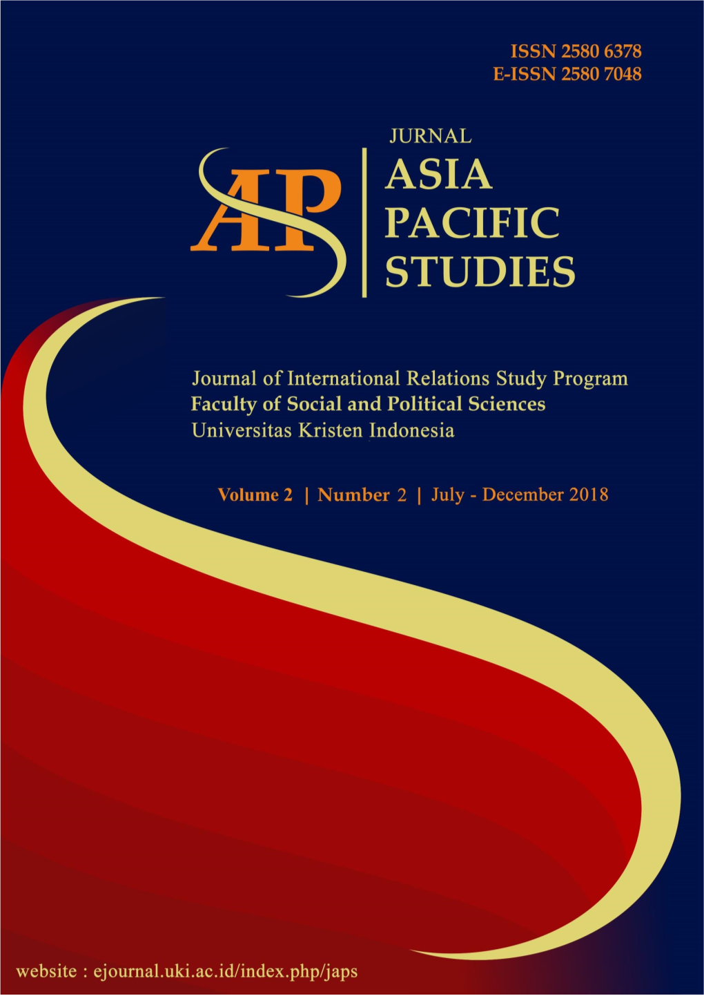 Jurnal Asia Pacific Studies Volume 2 Number 2 / July – December 2018 Pp