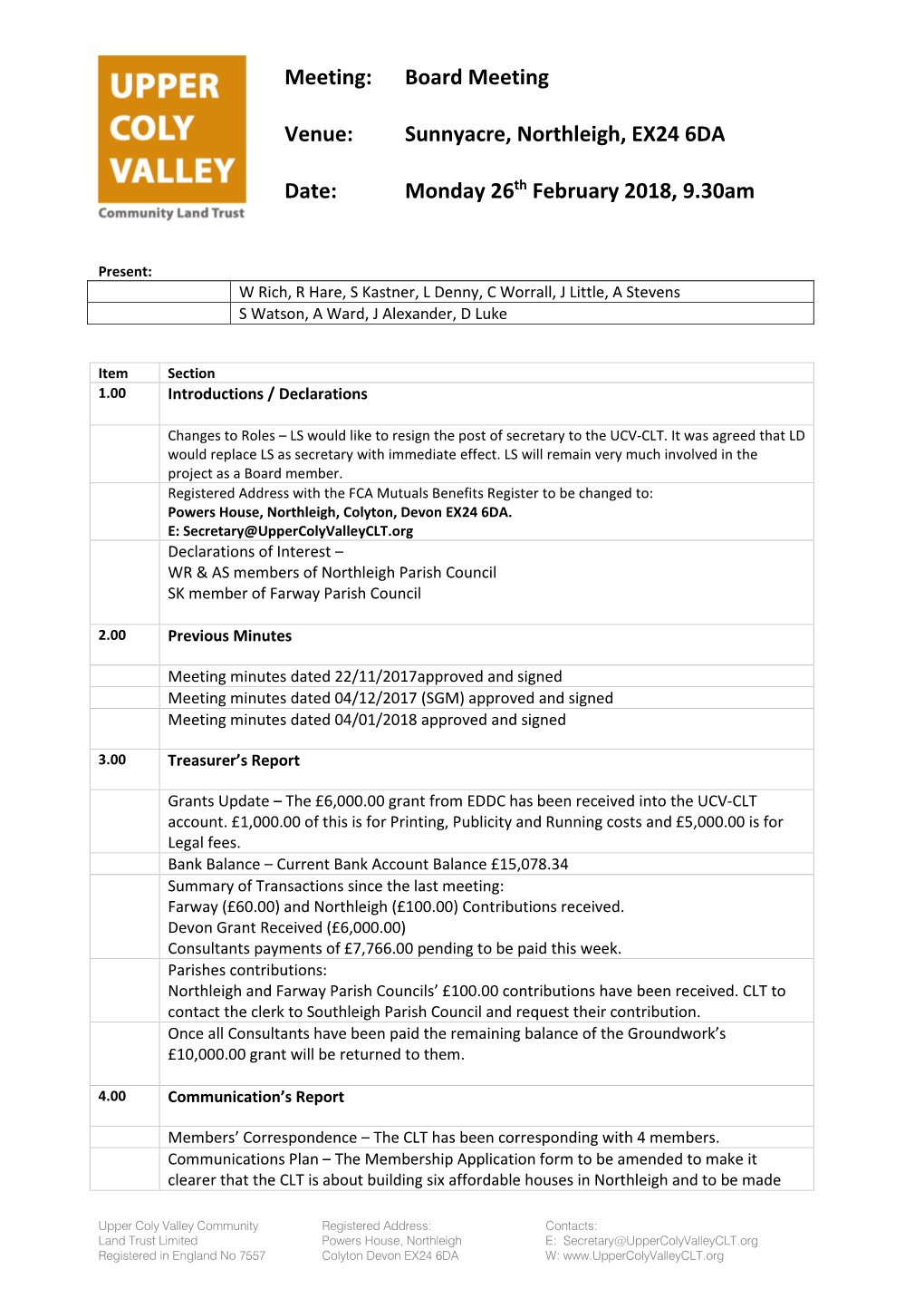 Sunnyacre, Northleigh, EX24 6DA Date