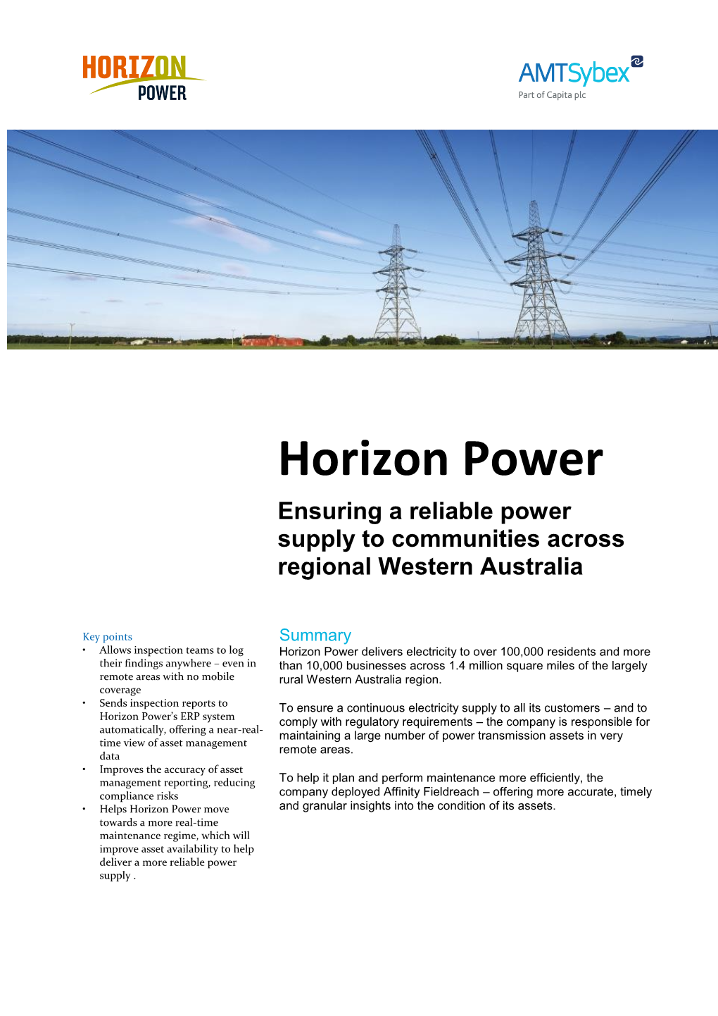 Horizon Power Ensuring a Reliable Power Supply to Communities Across Regional Western Australia