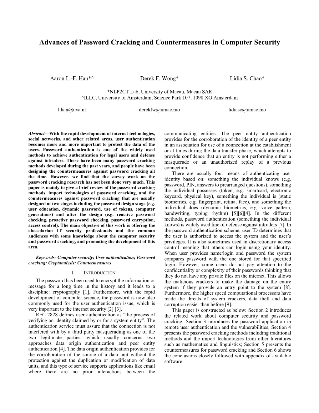 Advances of Password Cracking and Countermeasures in Computer Security