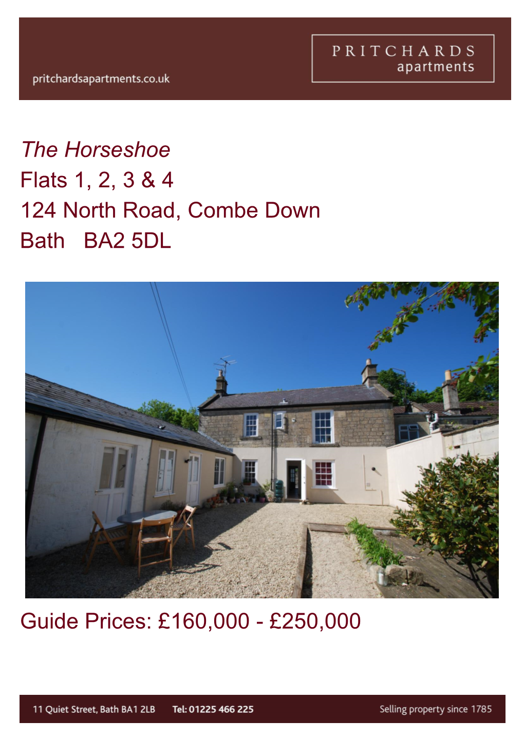 The Horseshoe Flats 1, 2, 3 & 4 124 North Road, Combe Down Bath