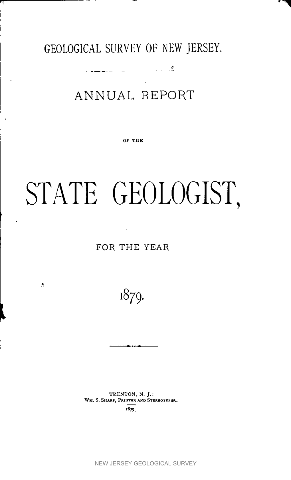 Annual Report of the State Geologist for the Year 1879