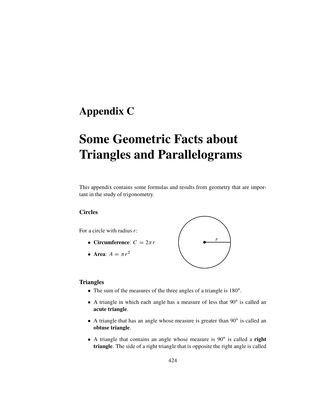 Some Geometric Facts About Triangles and Parallelograms