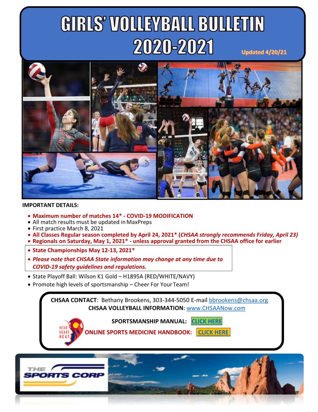2020-2021 Volleyball Bulletin