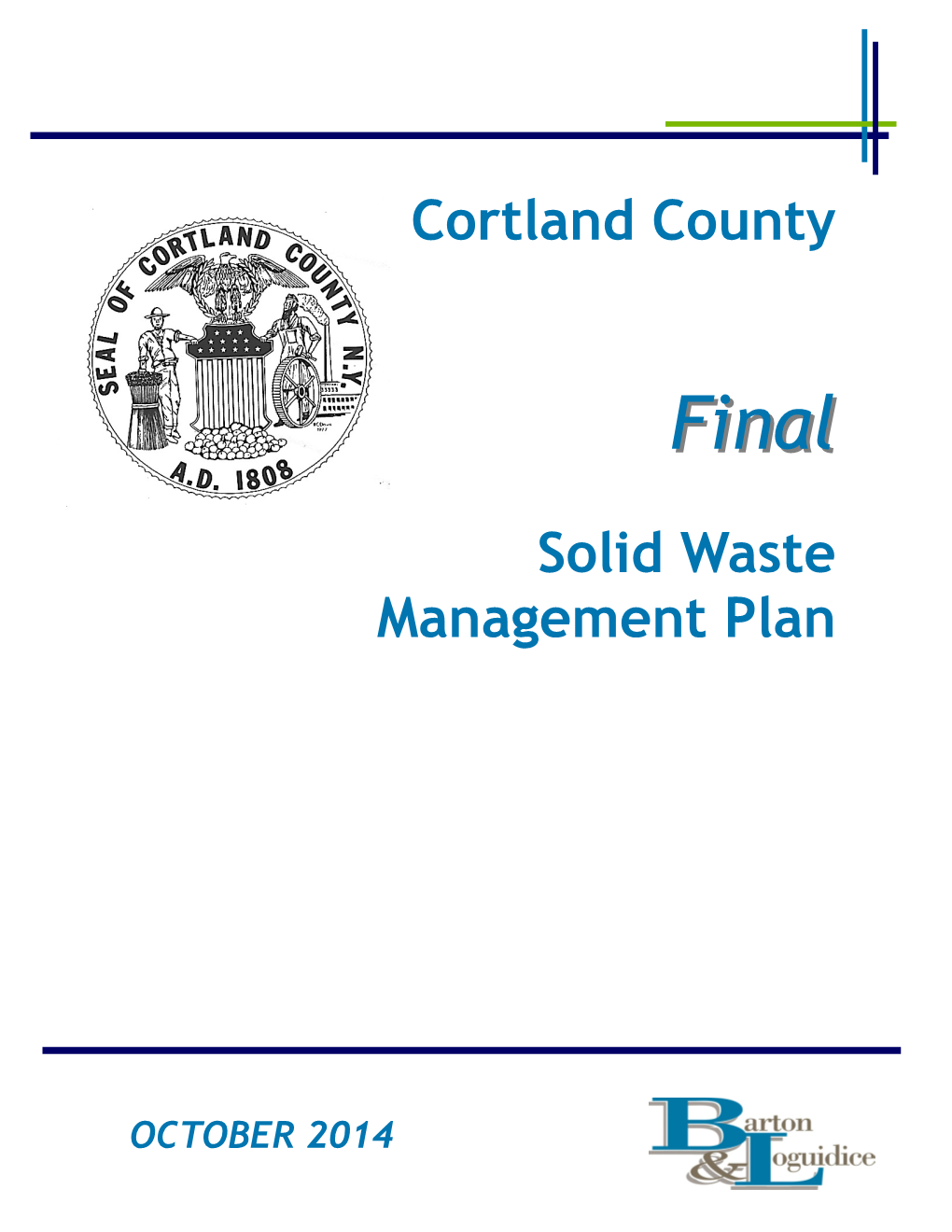 Cortland County Solid Waste Management Plan