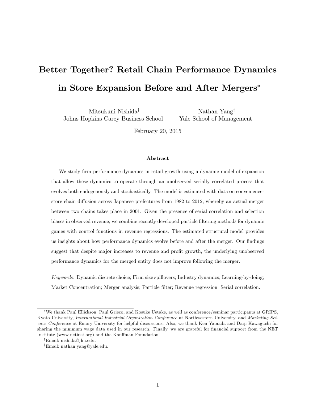 Retail Chain Performance Dynamics in Store