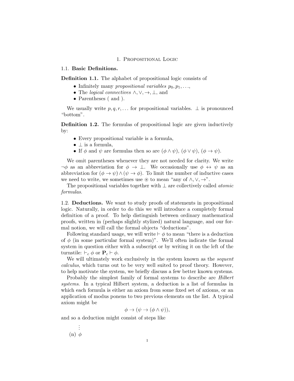 Part 1: Propositional Logic