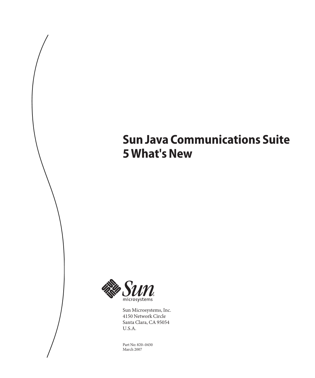 Sun Java Communications Suite 5 What's