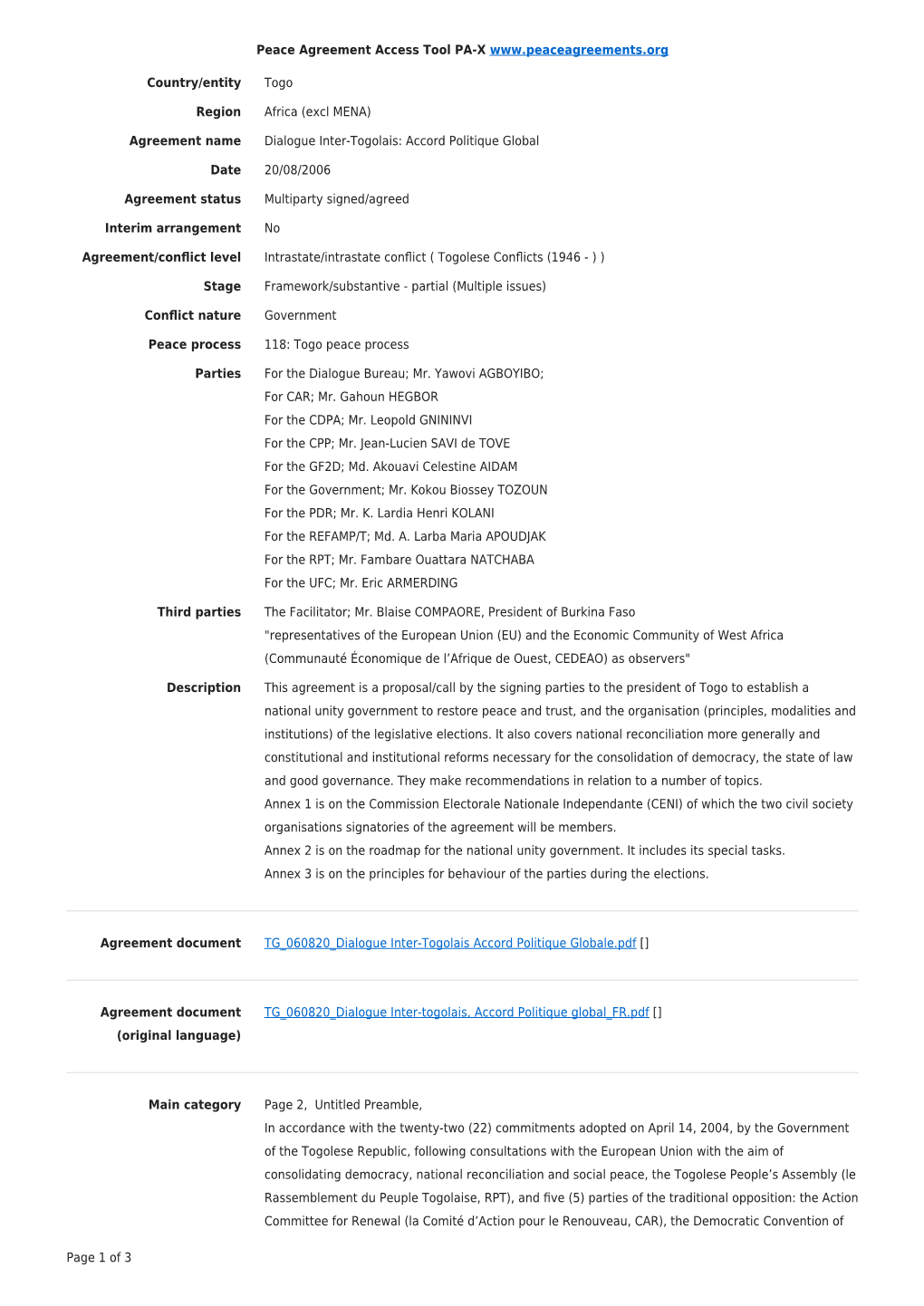 Export Agreement Coding (PDF)