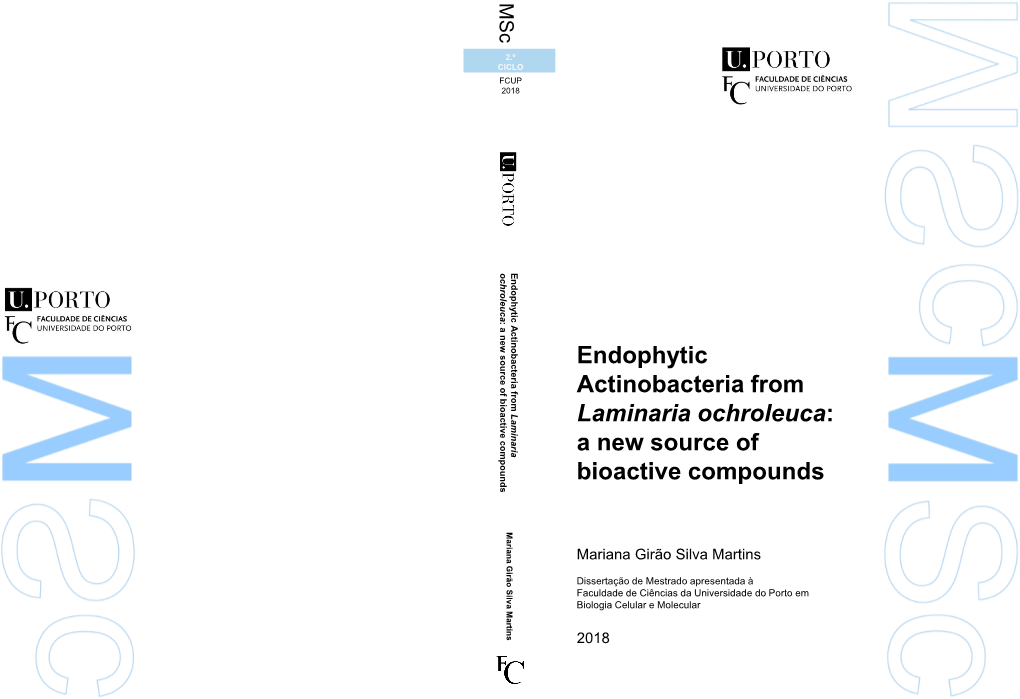 Endophytic Actinobacteria from Laminaria Ochroleuca: a New Source of Bioactive Compounds