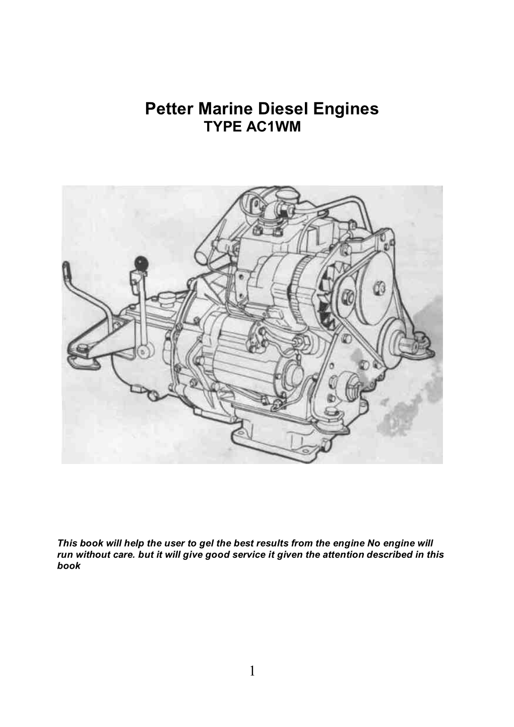 Petter Marine Diesel Engines TYPE AC1WM