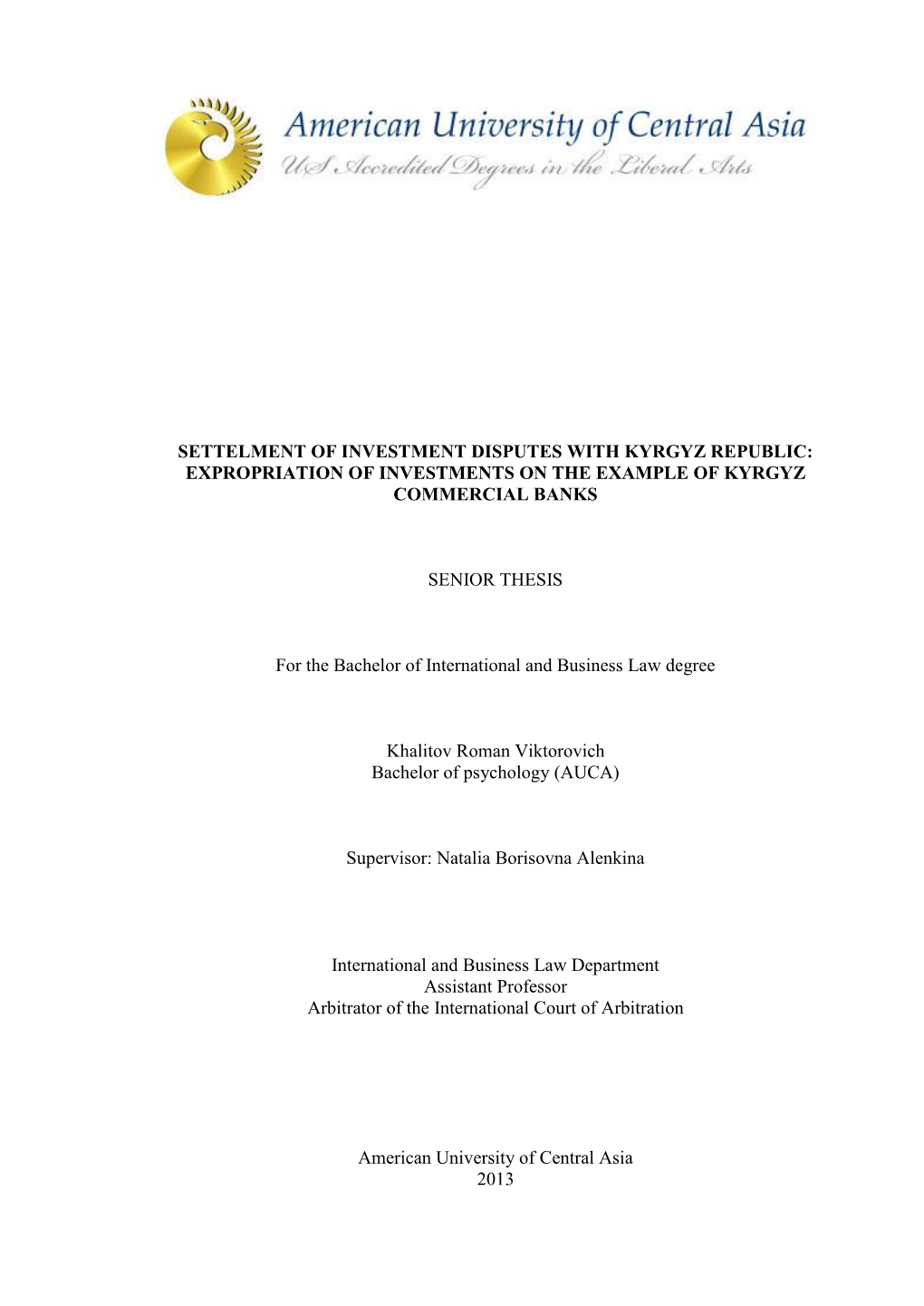 Senior Thesis Final(Khalitov RV).Pdf